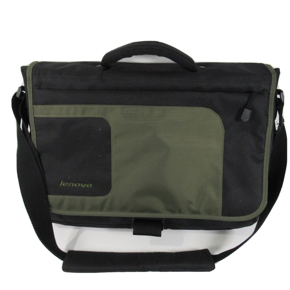 Lenovo Laptop‎ Shoulder Bag 41U253 Many Compartments Black/Olive Green